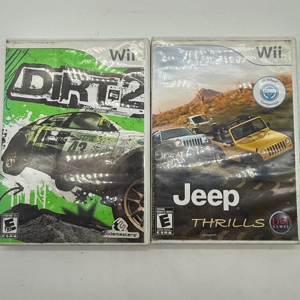 Wii Video Games DIRT‎ 2 and Jeep Thrills Bundle Racing Action Adventure